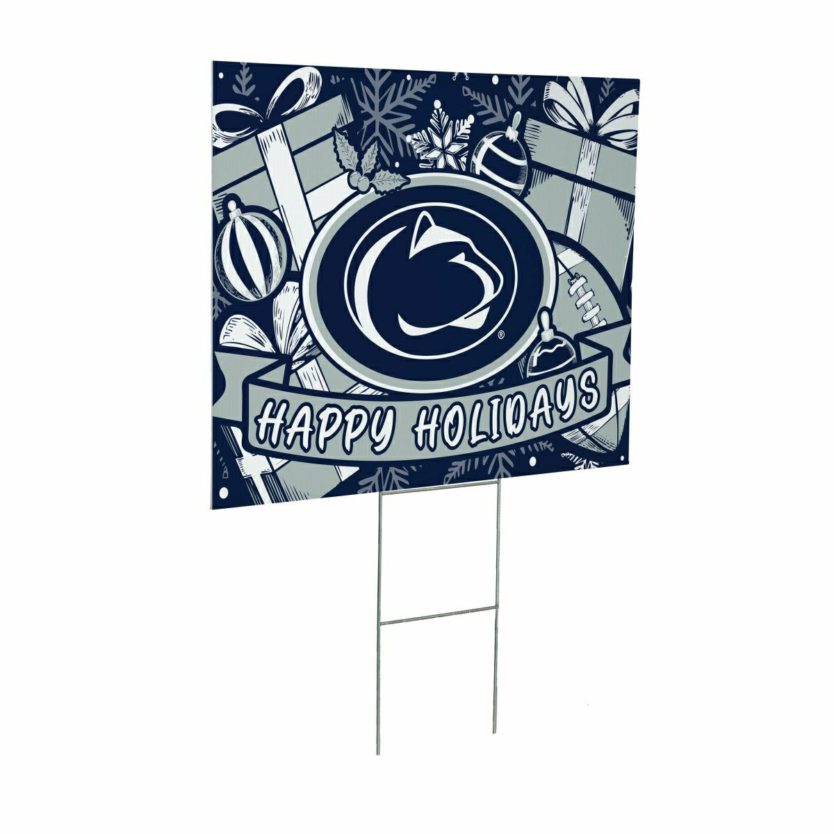 Penn State Yard Sign, Holiday - Collegiate Home