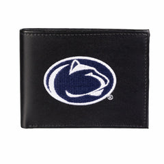 Penn State Black Bi-Fold Embroidered Wallet w/ RFID Blocking - Collegiate Home