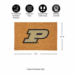 Purdue University Large Full Color Coir Mat, 36"x24" - Collegiate