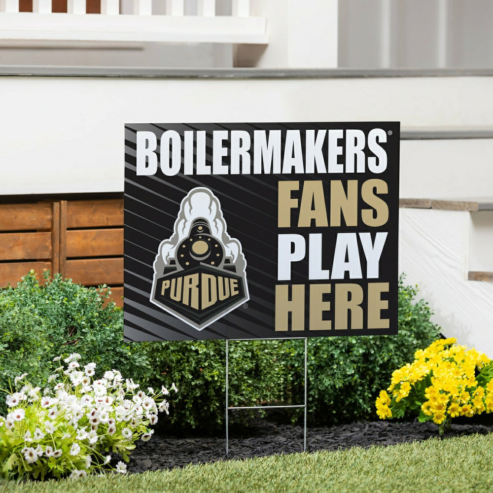 Purdue University Coroplast Yard Sign "Fans Play Here" - Collegiate Home