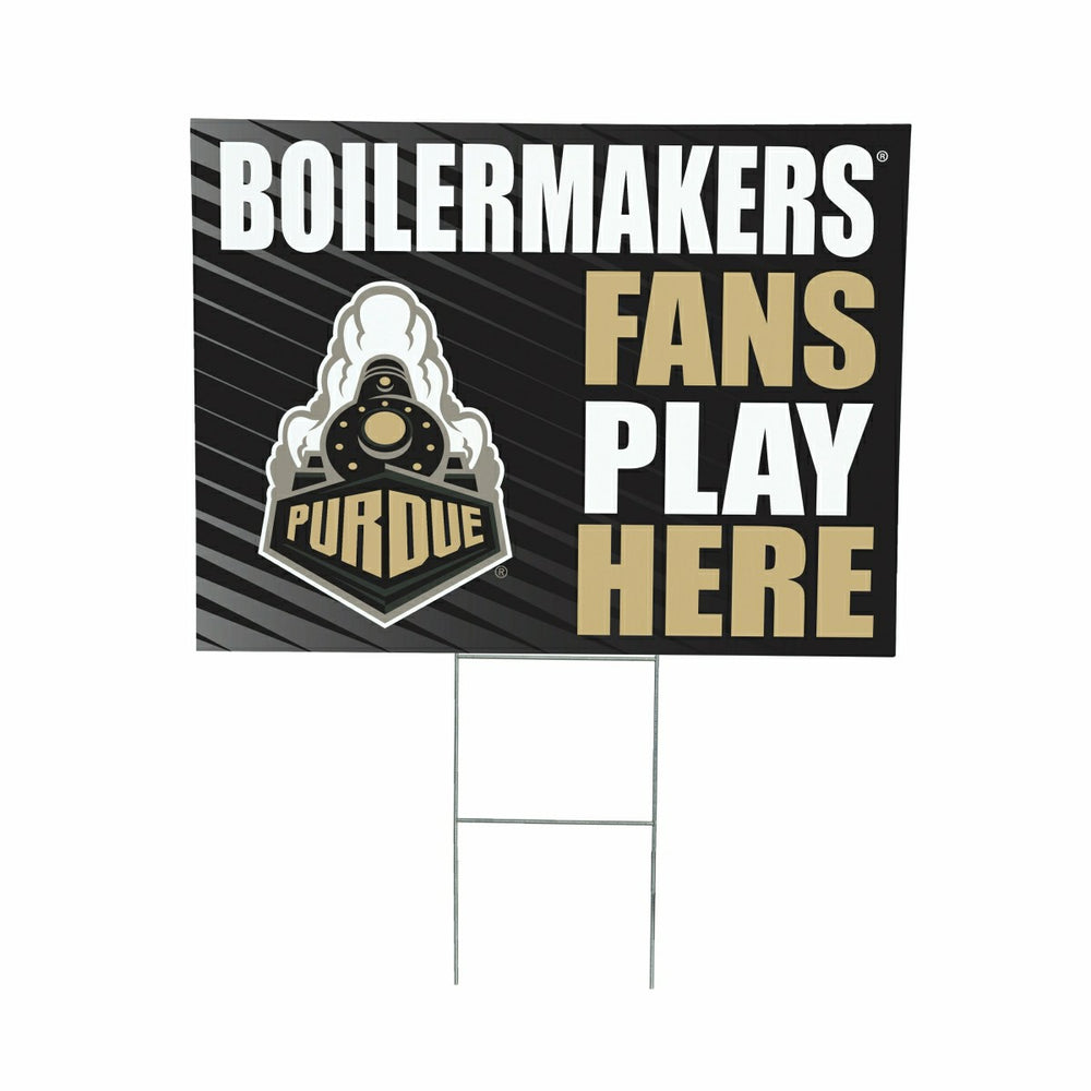 Purdue University Coroplast Yard Sign "Fans Play Here" - Collegiate Home