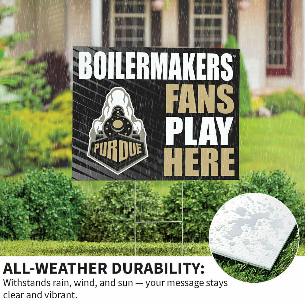 Purdue University Coroplast Yard Sign "Fans Play Here" - Collegiate Home