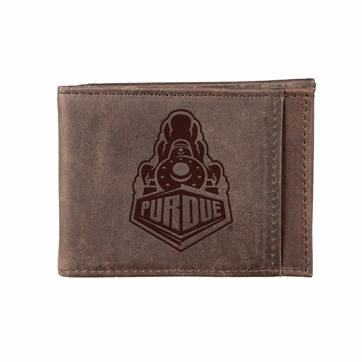 Front Pocket Wallet w/ RFID Blocking, Purdue University, Brown - Collegiate Home