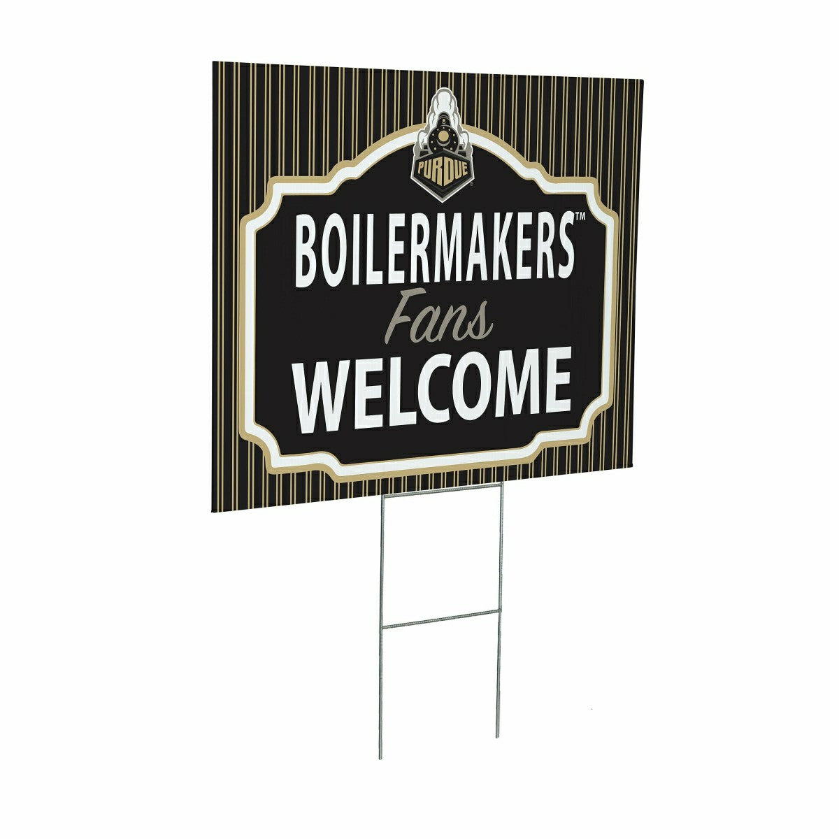 Purdue University Coroplast Yard Sign, "Fans Welcome" - Collegiate Home