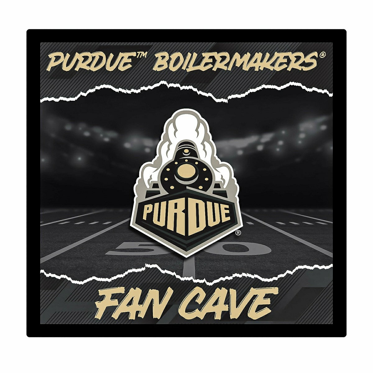 Purdue University 23"H x 23"L LED Wall Decor, Edgelite, Square - Collegiate Home