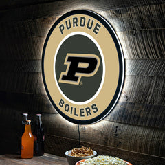 LED Wall Decor, Round, Purdue University - Collegiate Home
