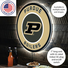 LED Wall Decor, Round, Purdue University - Collegiate Home
