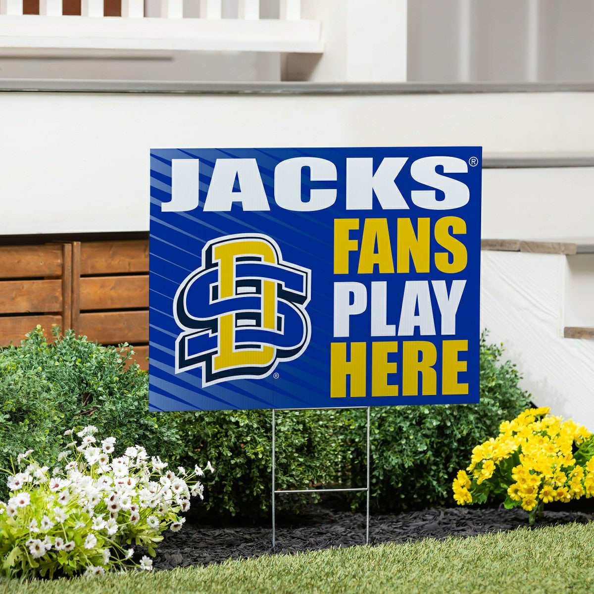 South Dakota State University Coroplast Yard Sign "Fans Play Here" - Collegiate Home