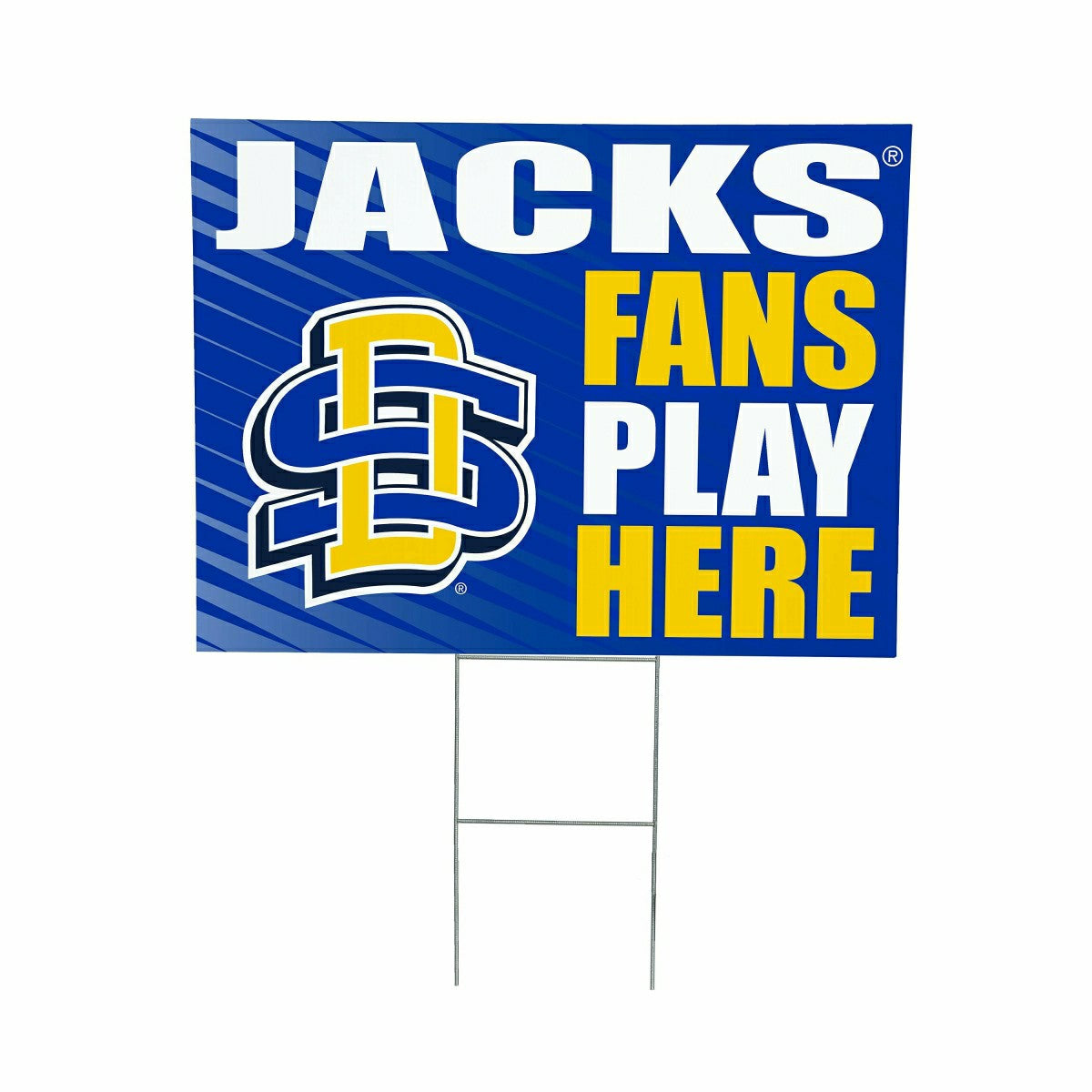 South Dakota State University Coroplast Yard Sign "Fans Play Here" - Collegiate Home