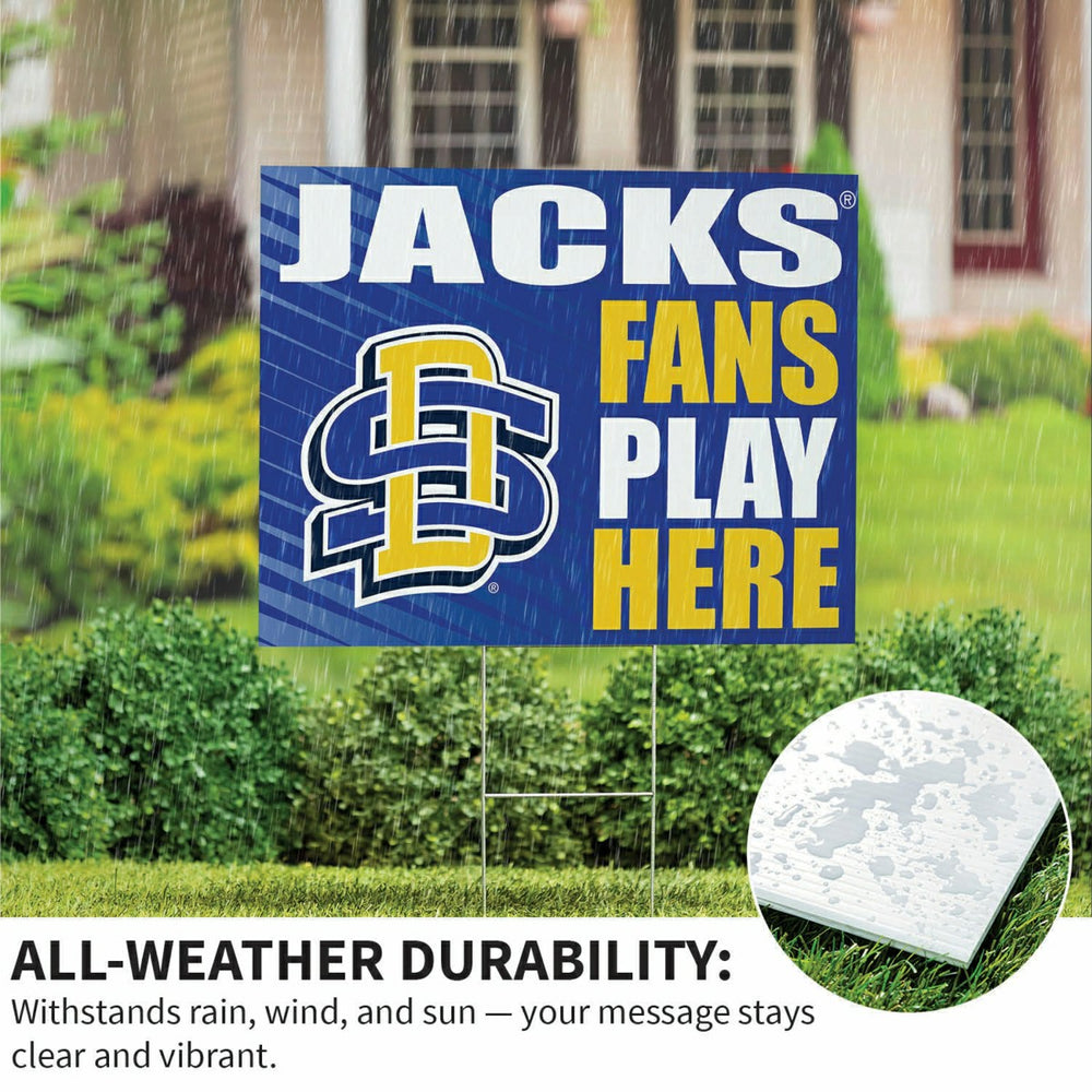 South Dakota State University Coroplast Yard Sign "Fans Play Here" - Collegiate Home