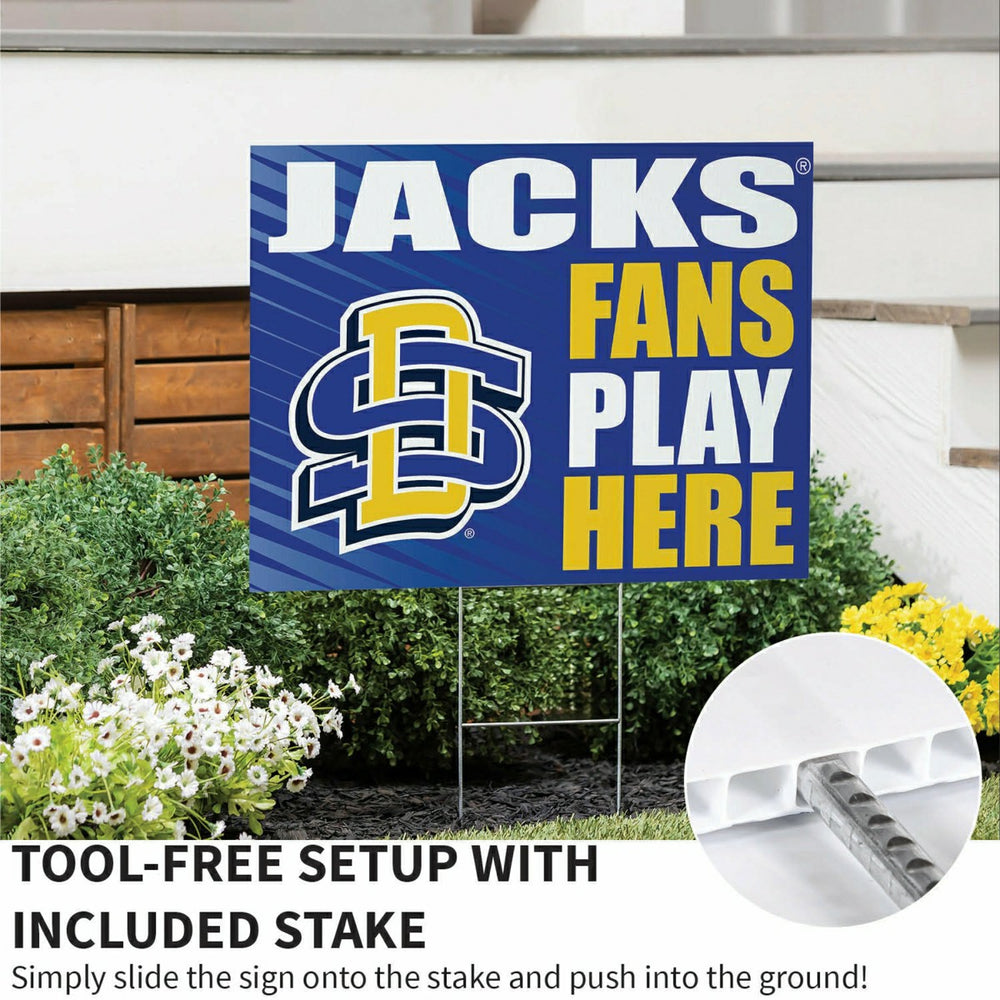 South Dakota State University Coroplast Yard Sign "Fans Play Here" - Collegiate Home