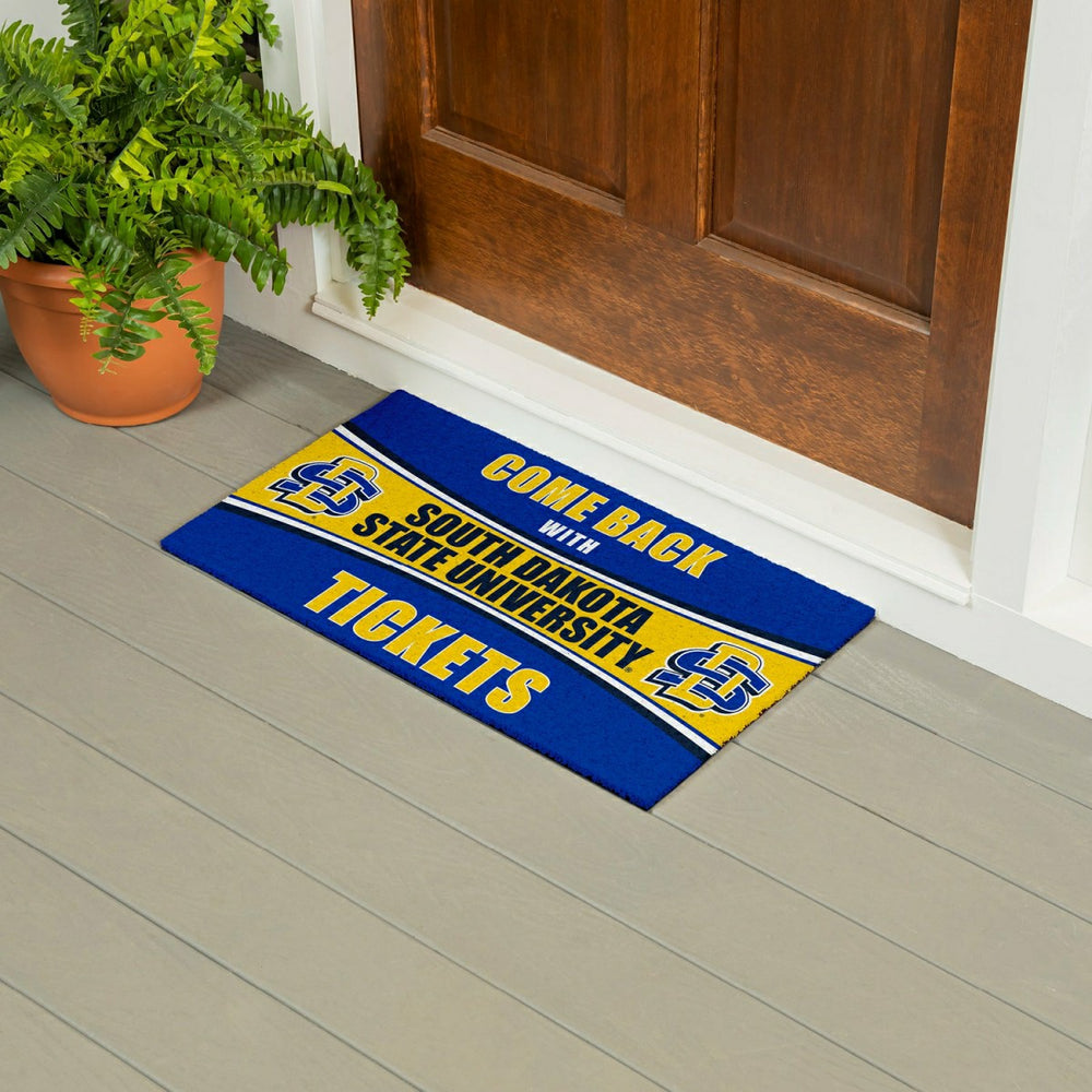 28" x 16" PVC Trapper Mat, Come Back with Tickets, South Dakota State  - Collegiate
