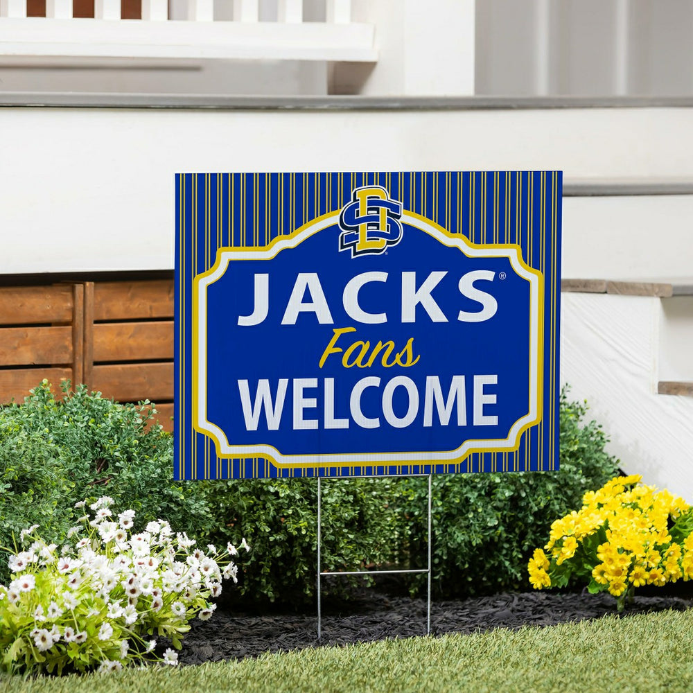 South Dakota State University Coroplast Yard Sign, "Fans Welcome" - Collegiate Home