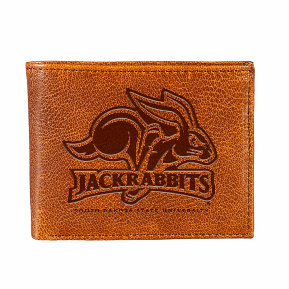 South Dakota State University, Embossed 100% Genuine Tumbled Leather P - Collegiate Home