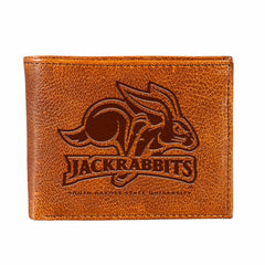 South Dakota State University, Embossed 100% Genuine Tumbled Leather P - Collegiate Home
