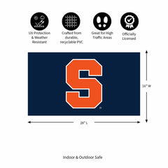 Full Color PVC Mat, 16" x 28", Syracuse University - Collegiate