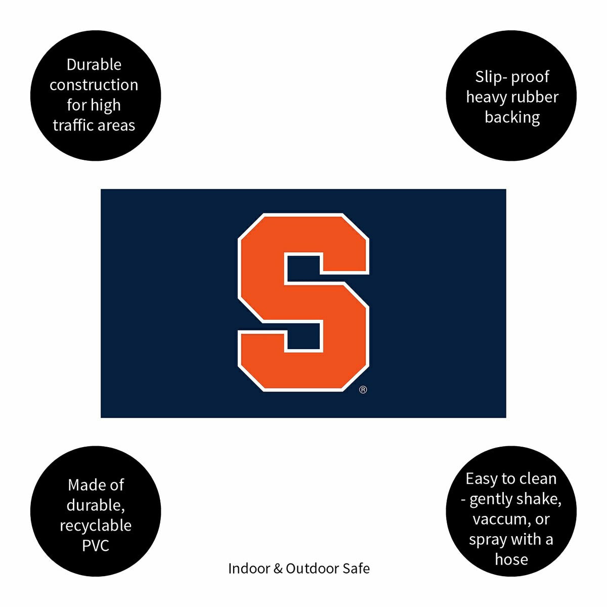 Full Color PVC Mat, 16" x 28", Syracuse University - Collegiate