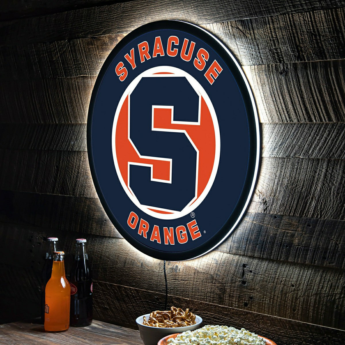 LED Wall Decor, Round, Syracuse University - Collegiate Home