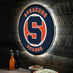 LED Wall Decor, Round, Syracuse University - Collegiate Home