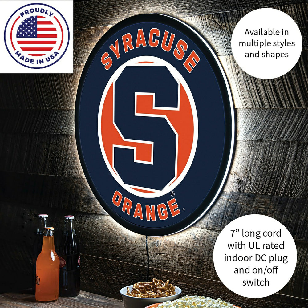 LED Wall Decor, Round, Syracuse University - Collegiate Home