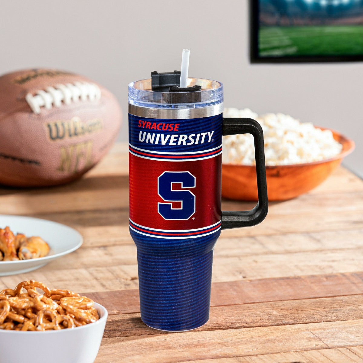 40oz Stainless Steel Canyon Cup w/ Straw, Syracuse University - Collegiate Home