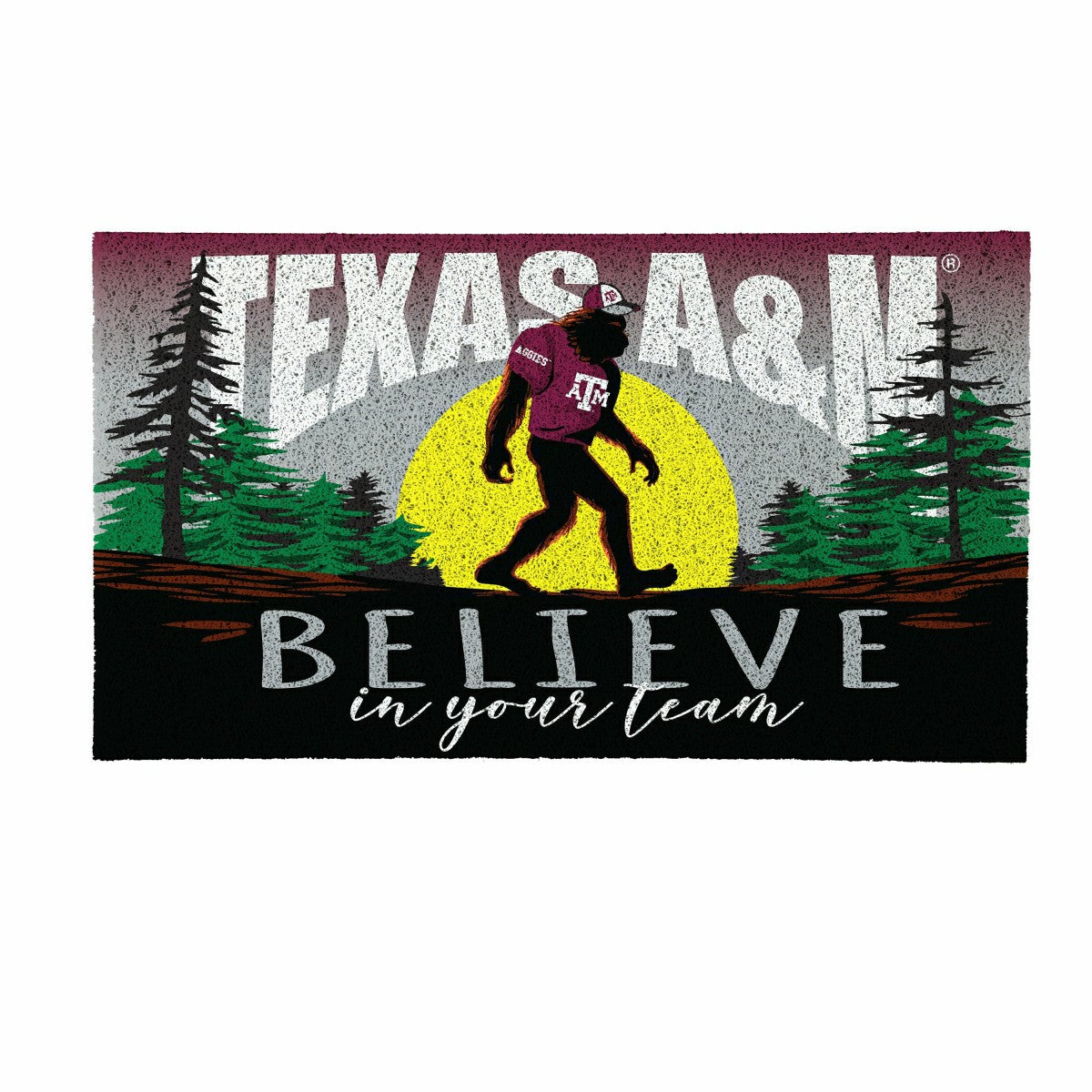 Texas A&M Bigfoot PVC Mat, 28"x16" - Collegiate