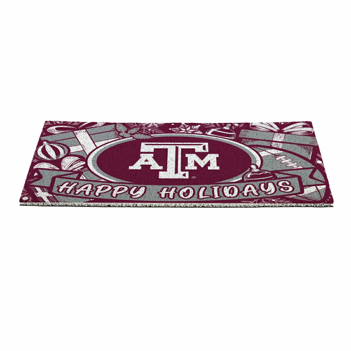 Texas A&M Holiday PVC Mat, 28"x16" - Collegiate