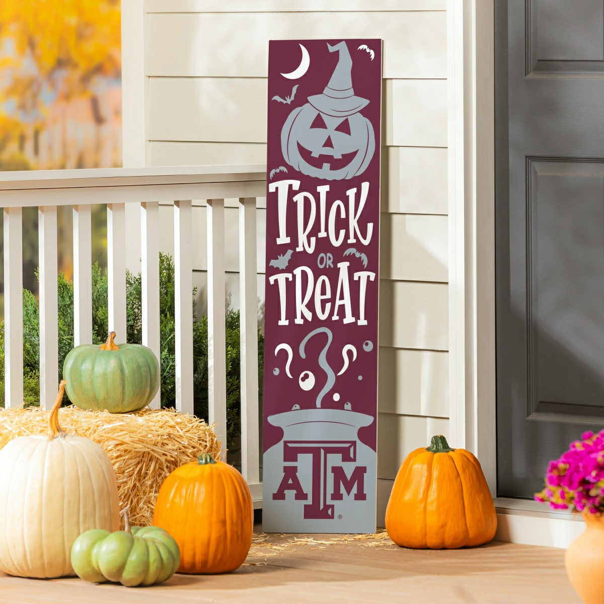 47" Double Sided Leaner, Texas A&M, Halloween - Collegiate Home