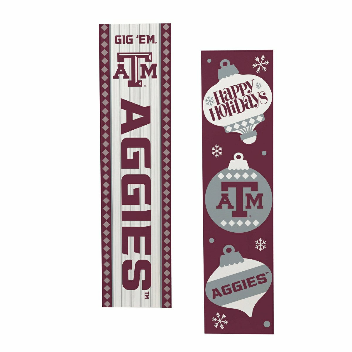 47" Double Sided Leaner, Texas A&M, Christmas - Collegiate Home