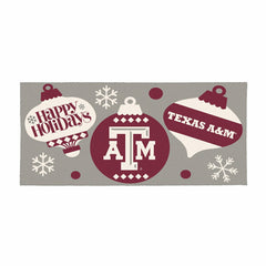 Texas A&M Holiday Flocked Coir Sassafras Switch Mat, 22"x10" - Collegiate