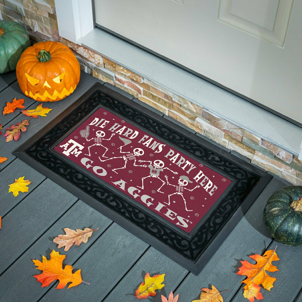 Texas A&M Flocked Coir Halloween Sassafras Switch Mat, 22"x10" - Collegiate
