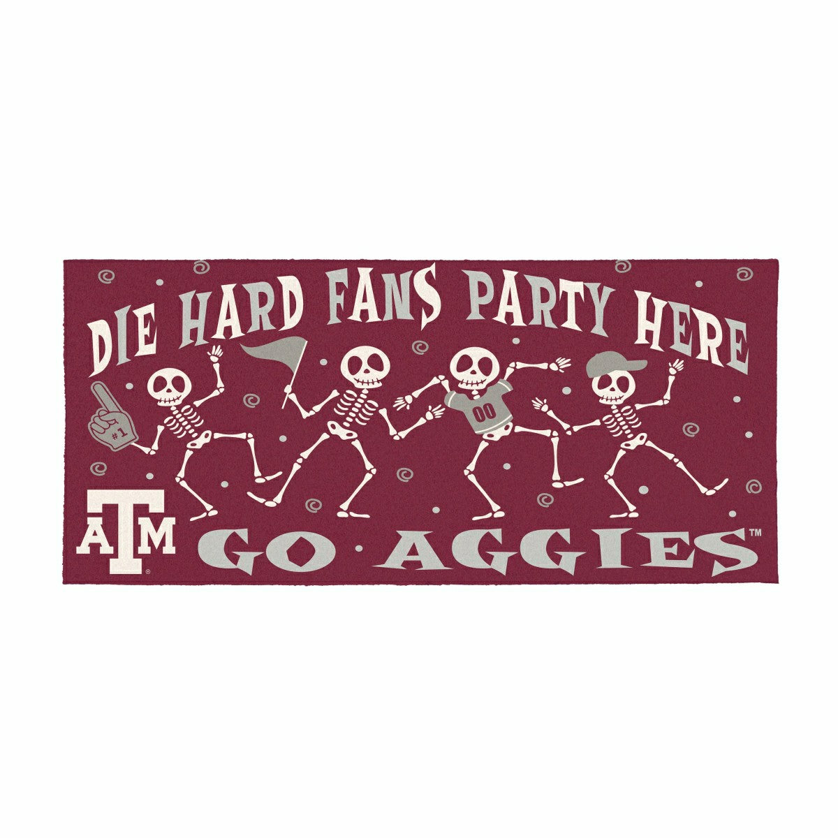 Texas A&M Flocked Coir Halloween Sassafras Switch Mat, 22"x10" - Collegiate