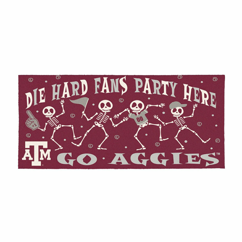 Texas A&M Flocked Coir Halloween Sassafras Switch Mat, 22"x10" - Collegiate