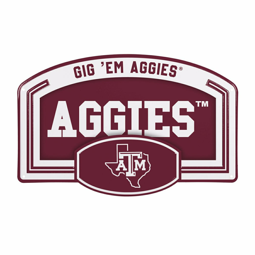 Texas A&M USA Embossed Steel Wall Sign, 11" x 17" - Collegiate Home