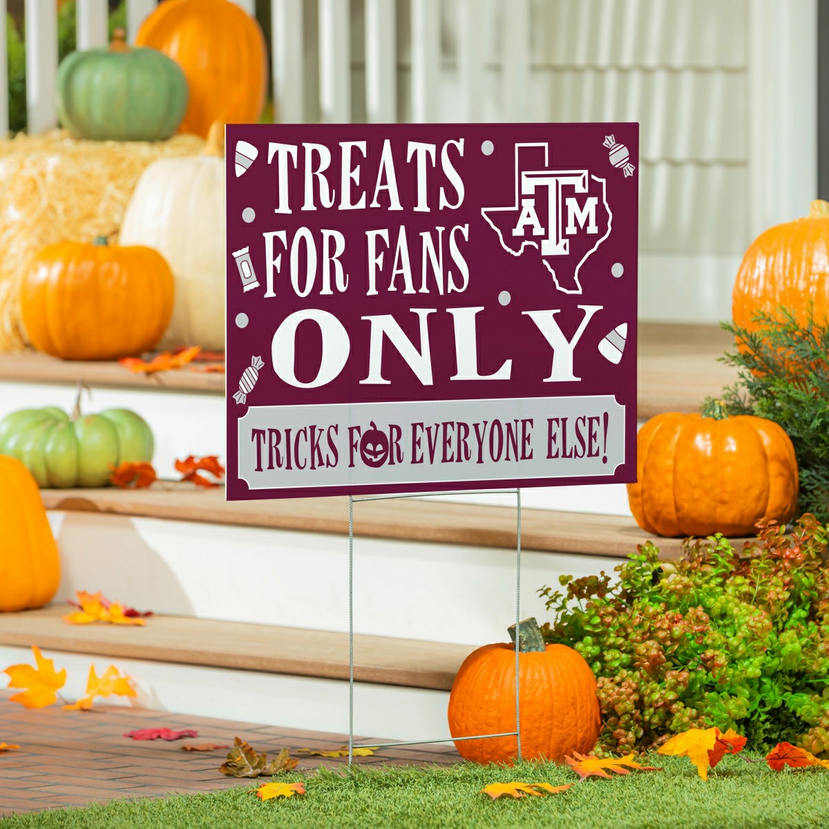 Texas A&M Yard Sign, Halloween Treats for Fans - Collegiate Home