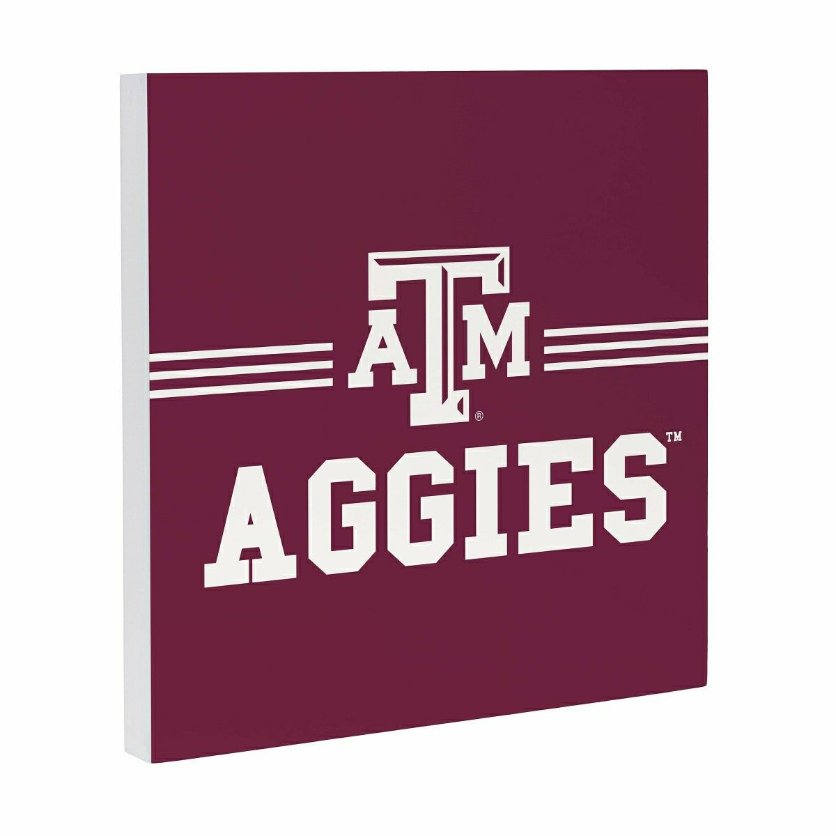 Texas A&M Wood Wall Sign, 12x12 - Collegiate Home