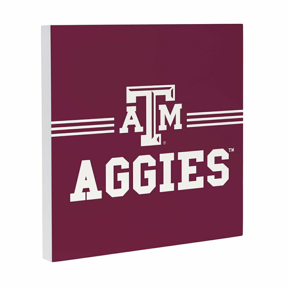 Texas A&M Wood Wall Sign, 12x12 - Collegiate Home