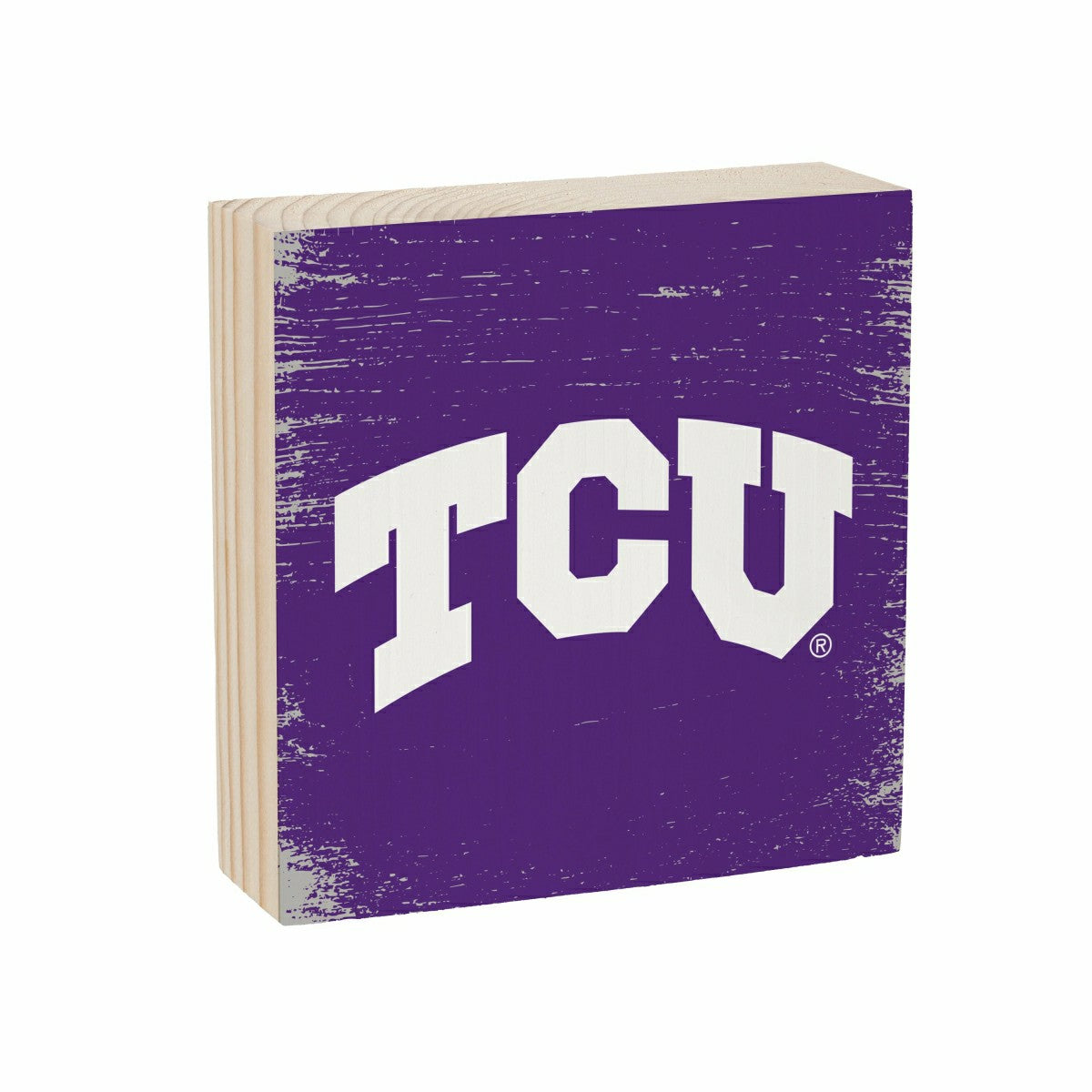 Texas Christian University Plock, Down Home Fans, 6x6 - Collegiate Home
