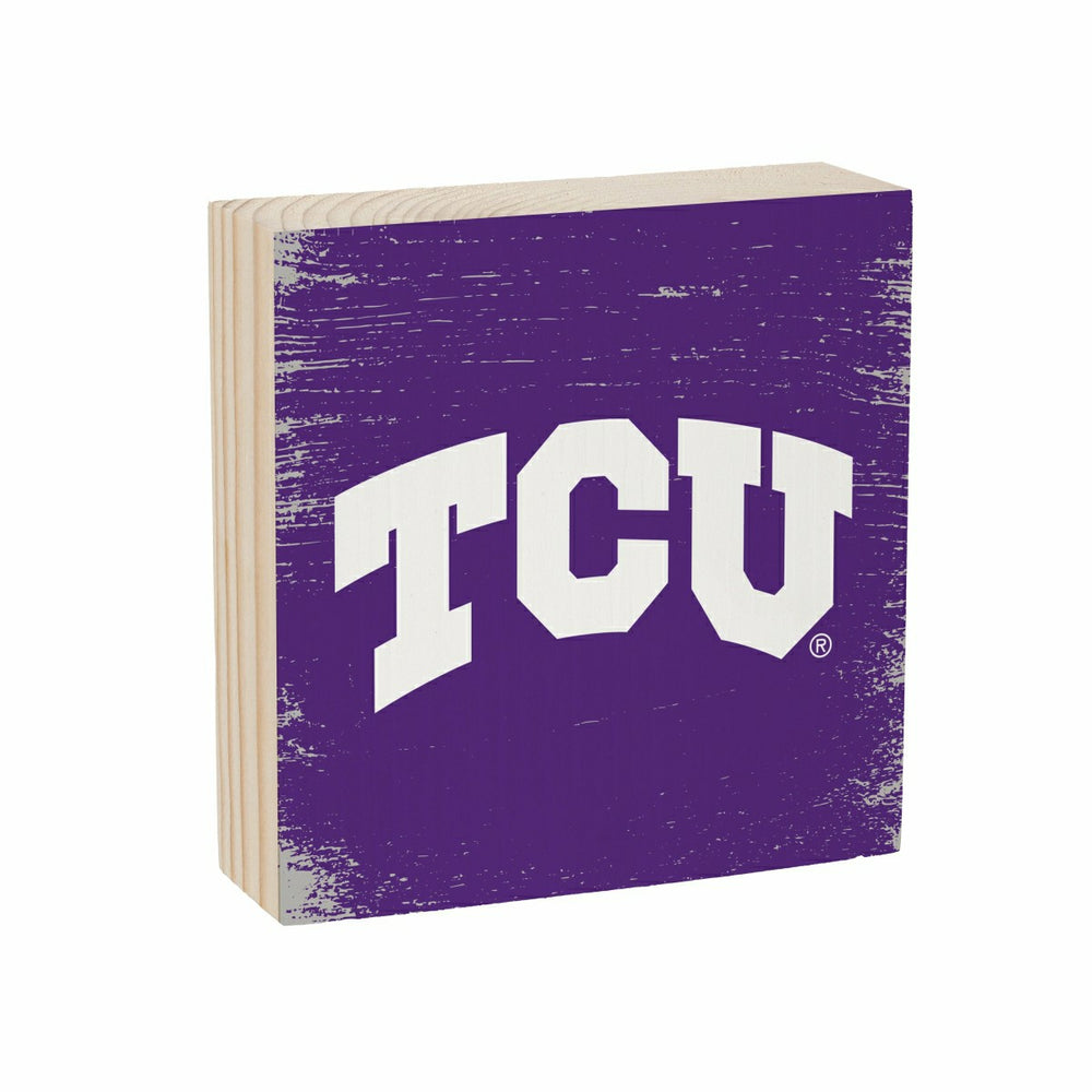 Texas Christian University Plock, Down Home Fans, 6x6 - Collegiate Home