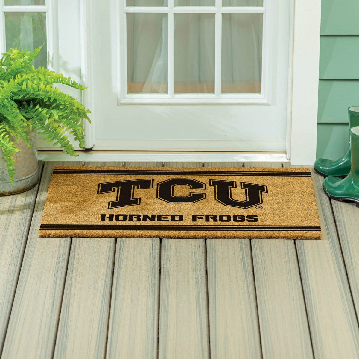 Texas Christian University Large One Color Coir Mat, 36"x24" - Collegiate