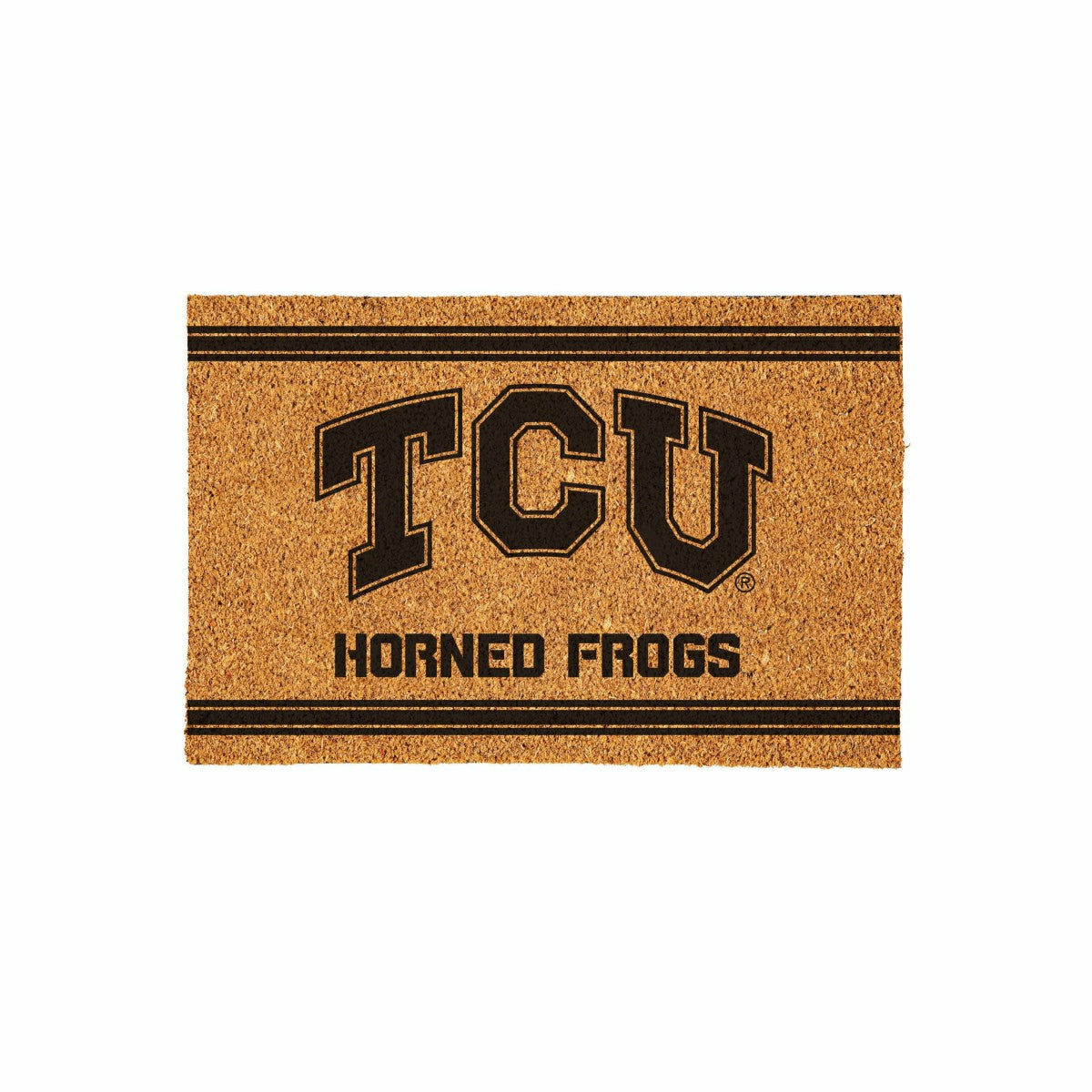 Texas Christian University Large One Color Coir Mat, 36"x24" - Collegiate