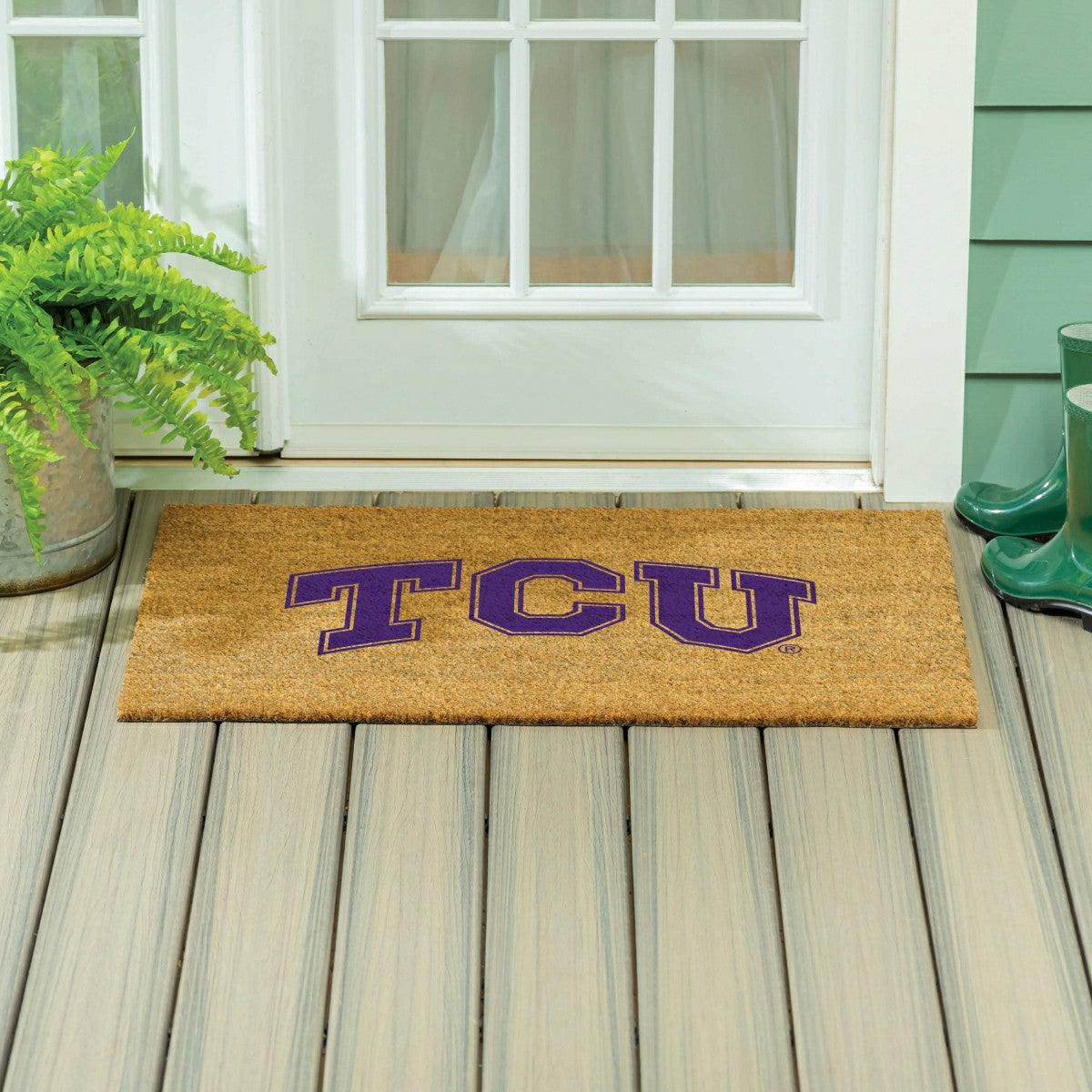 Texas Christian University Large Full Color Coir Mat, 36"x24" - Collegiate