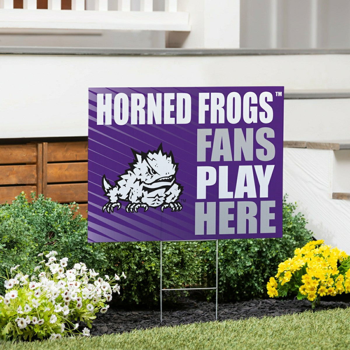 Texas Christian University Coroplast Yard Sign "Fans Play Here" - Collegiate Home