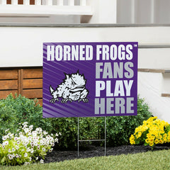 Texas Christian University Coroplast Yard Sign "Fans Play Here" - Collegiate Home