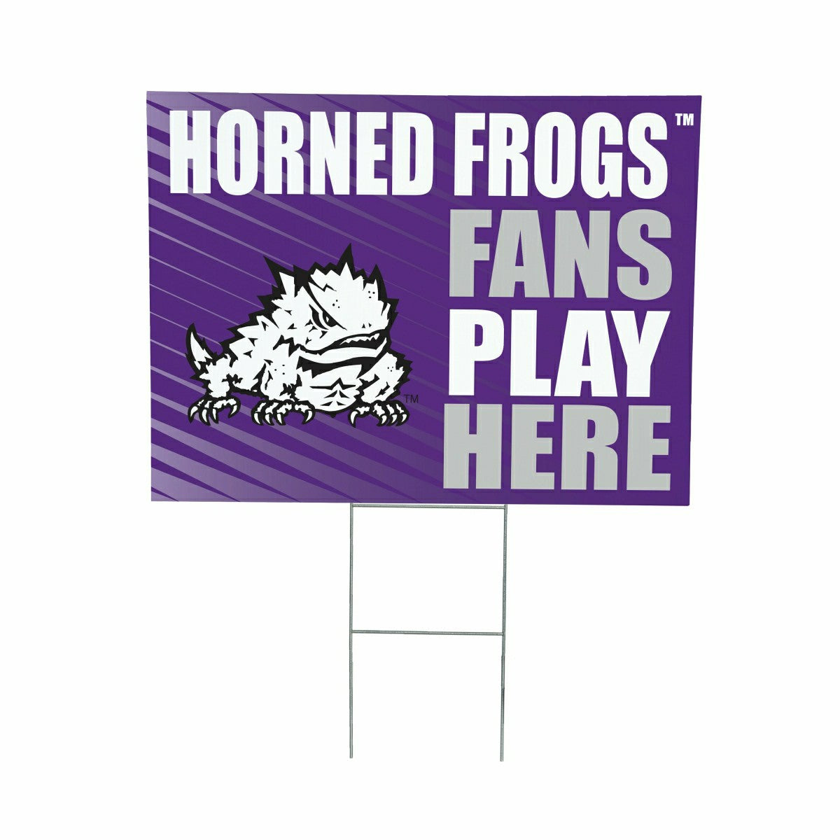 Texas Christian University Coroplast Yard Sign "Fans Play Here" - Collegiate Home