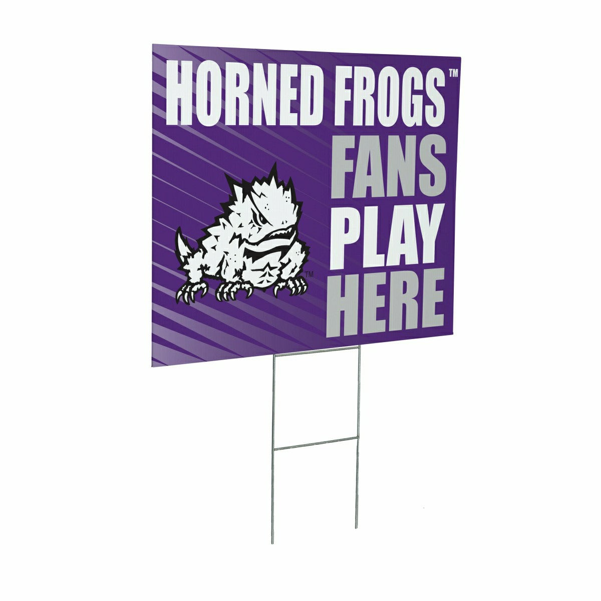 Texas Christian University Coroplast Yard Sign "Fans Play Here" - Collegiate Home