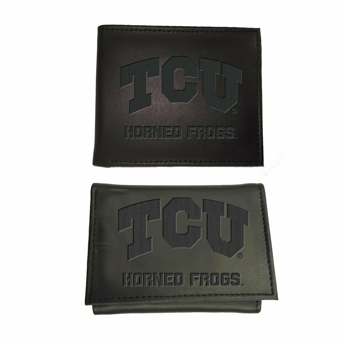 Texas Christian University, Bi-Fold and Tri-Fold Wallet Gift Set, Blac - Collegiate Home