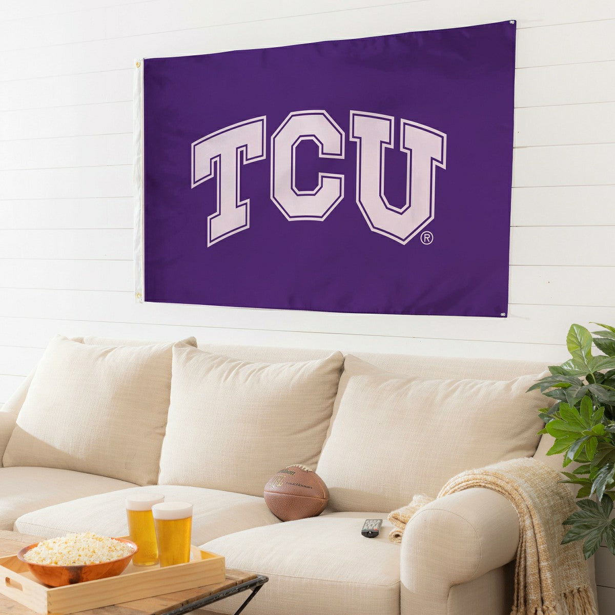 Texas Christian University Single Sided Flag w/ 2 Grommets, 3'x5' - Collegiate Home