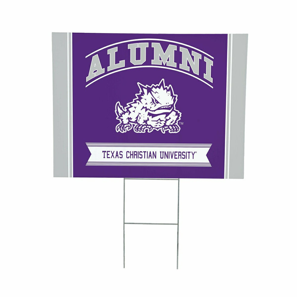 Texas Christian University Coroplast Yard Sign Alumni - Collegiate Home