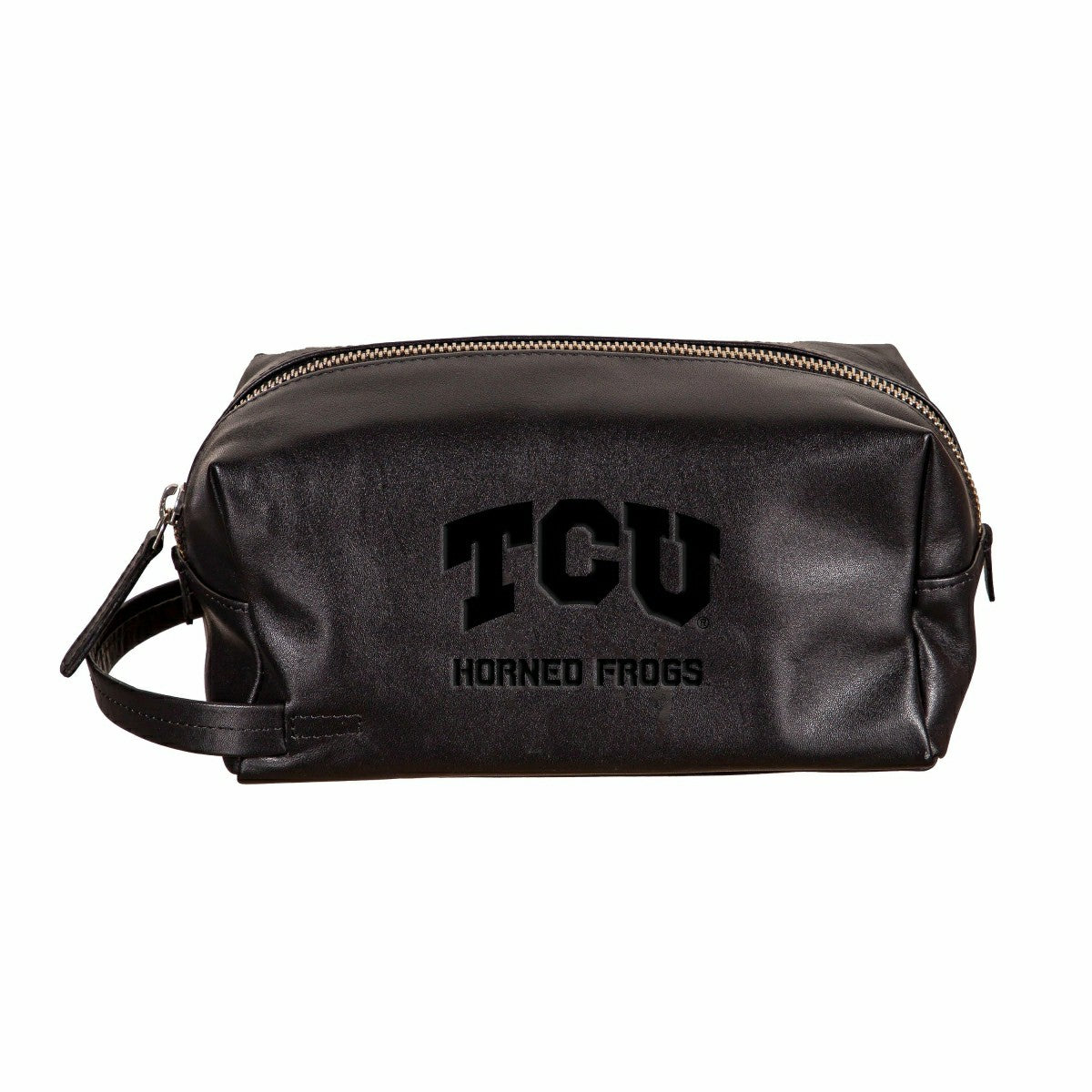 Texas Christian University, Embossed Toiletry Bag, Black - Collegiate Home